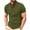 Army Green, variant on IYTR Mens Shirts Short Sleeve Button Crewneck Shirts Leisure Workout Golf Shirts Solid Color T-shirts Army Green L