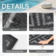 thumbnail image 3 of DEORAB Outdoor Rugs Waterproof Plastic Straw Mat 4'x6' Reversible for RV Patio Deck Beach Black & Gray, 3 of 6