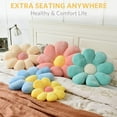 thumbnail image 2 of flower pillow,flower Shaped Throw Pillow Butt Cushion flower Floor Pillow,Seating Cushion,Cute Room decor & Plush Pillow for bedroom sofa chair(Yellow,29.5''), 2 of 14
