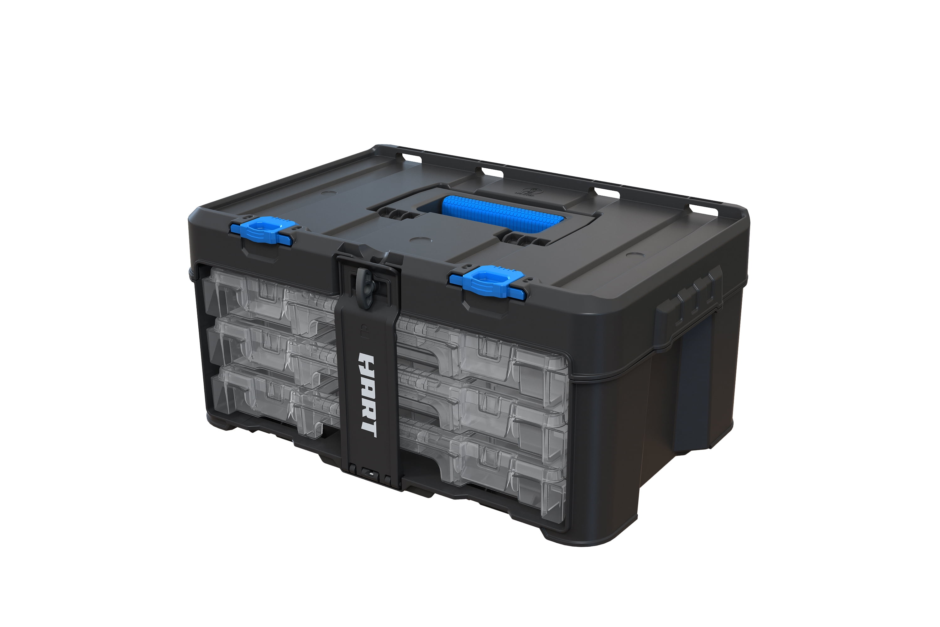 Hart Stack System 3 Case Parts and Tool Box Organizer, Fits Hart's Modular Storage System