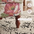 thumbnail image 3 of Erinnyees Floral Accent Chair, High Back Upholstered Armchair with Solid Legs, Leisure Single Sofa Chair for Living Room, Bedroom, Home Office, 3 of 9