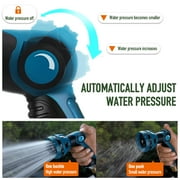 Tenozek Water Hose Nozzle Sprayer 10 Patterns Adjustable High Pressure Heavy Duty Metal Water Hose Sprayer for Garden (Blue)