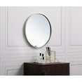 thumbnail image 3 of Metal frame round mirror 18 inch in Silver, 3 of 5