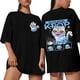 thumbnail image 1 of Pop cazadora para niña Hunters Round-Neck Printed Anime Trio Poster T Shirt （Black）, 1 of 4