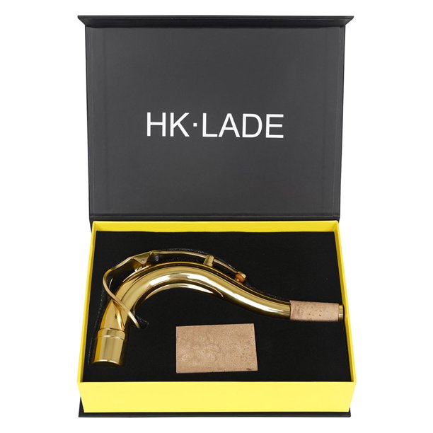 Accesorios para instrumentos de viento de madera, resistentes al agua, cuello curvo de latón, saxo dorado de 2,8 cm de diámetro Mástil curvo de latón para saxofón