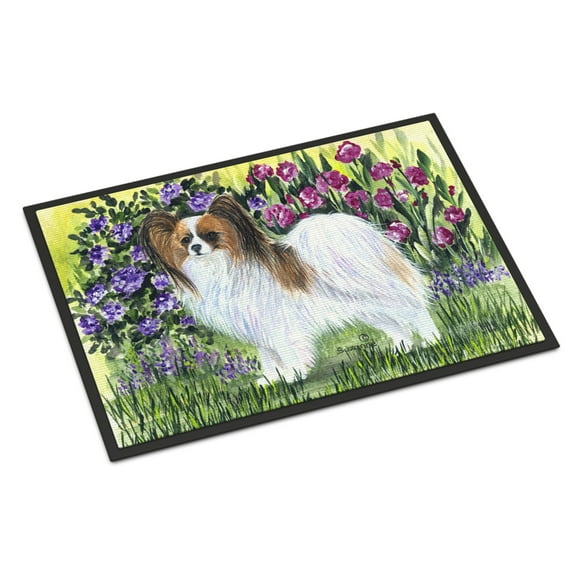 Carolines Treasures SS8153JMAT Papillon Doormat 24x36 36"L x 24"W multicolor