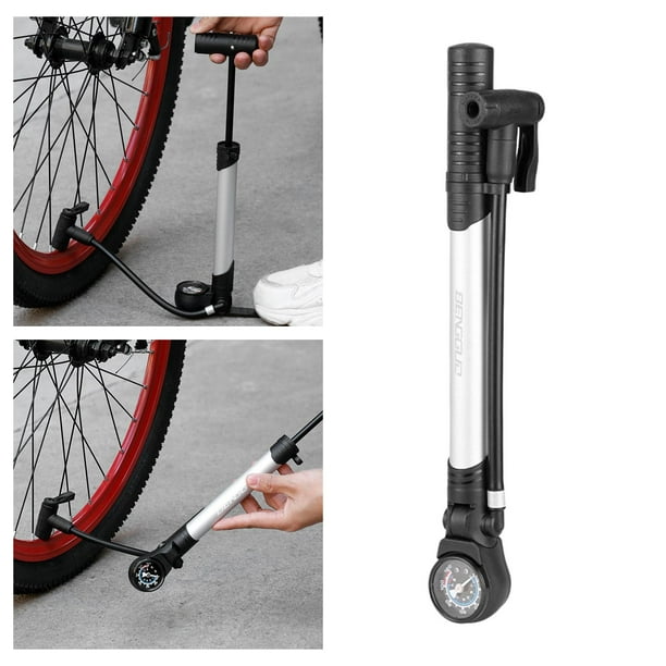 Bomba de Neumáticos de Bicicleta shamjiam Mini Bomba de Alta Presión Plata