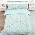 thumbnail image 2 of Viviland 7-Piece Butterfly Green Comforter Set, Full, 2 of 5
