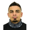 thumbnail image 3 of Multi Functional Tube Bandana | Classic Paisley Bandana Pattern - Navy Paisley CA4225, 3 of 4