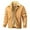 Yellow, variant on Lilgiuy Men Casual Pure Color Novelty Turn-down Collar Down Zipper Cardigan Warm Cotton Jacket for New Year Christmas