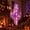 A Purple, variant on Halloween Hanging Ghost Decor, White Large Swinging Gauze Ghost with Wooden Swing Board and Batteries, 3 Pack Outdoor Indoor Spooky Decorations, for Lawn Yard Haunted House Halloween Party Holiday Fe