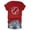Red, variant on Women Graphic Printed Baseball T-Shirt Round Neck Short Sleeve Casual Comfy Loose Game Day Letter Tee Top, Red M