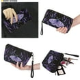 thumbnail image 4 of ZUXONGSY Butterfly Lavender Print Handbag with Practicality Makeup Bag Purse for Women PU Leather Top Handle Satchel Set with Casual Cosmetic Pouch Purse Slim Wallet for Work Dating, 4 of 4