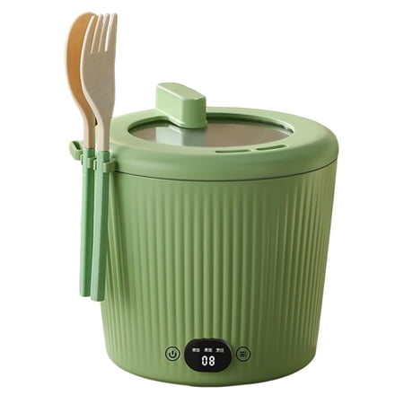 

JOLIXIEYE Electric Hot Pot Non-Stick Rapid Noodles Cooker with Fork Spoon and Chopstick for Ramen Egg Pasta Dumplings Touch Button Hot Pot With Fork Spoon And Chopstick