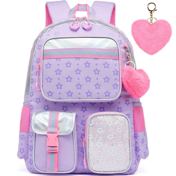 Mochila Meetbelify para niñas escolares de más de 6 años con bolsillo para portátil