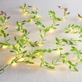 thumbnail image 5 of rollos de enredaderas artificiales, cinta de hoja de seda artificial, follaje de simulación, hojas de ratán, cinta de hoja de seda artificial para decoración de bodas, dorado/plateado/verde JFHHH pequeña, 5 of 5