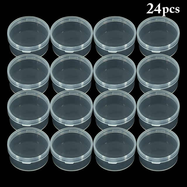 24 Pcs Étui de Rangement Rond 1,57 Po Contenant de Rangement en Plastique Boîte Organisatrice de Rangement
