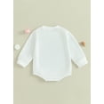 thumbnail image 4 of Bagilaanoe Newborn Baby Boy Girl Oversized Romper Sweatshirt Long Sleeve Bodysuits Letter Print Pullover 3M 6M 12M 18M Infant Casual Tee Tops, 4 of 8