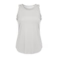 thumbnail image 6 of DHFJKG Athletic Workout Tank Tops For Women Sleeveless Ruffle Curved Hem Solid Color Basic Top For Yoga Exercise Tennis, 6 of 7