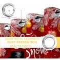 thumbnail image 4 of Fsddascl Red Snowman Christmas Blackout Curtains for Bedroom/Living Room, Thermal Insulated Kitchen Curtains, Xmas Balls Snowflake Pine Needle Grommet Darkening Window Treatment Drapes 52"x72"x2, 4 of 6