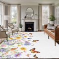 thumbnail image 2 of Retro Sunflower Large Area Rugs 8x10 ft Daisy Lavender Butterfly Country Rustic Plant Washable Rug Non Slip Indoor Carpet Absorbent Floor Mat for Living Room Bedroom Dining Room, 2 of 9