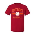 thumbnail image 2 of Wild Bobby City of Detroit Baseball Fantasy Fan Sports Men's T-Shirt, Red, 4X-Large, 2 of 6