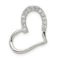 thumbnail image 3 of 925 Sterling Silver Cubic Zirconia Heart Shaped Pendant, 3 of 6