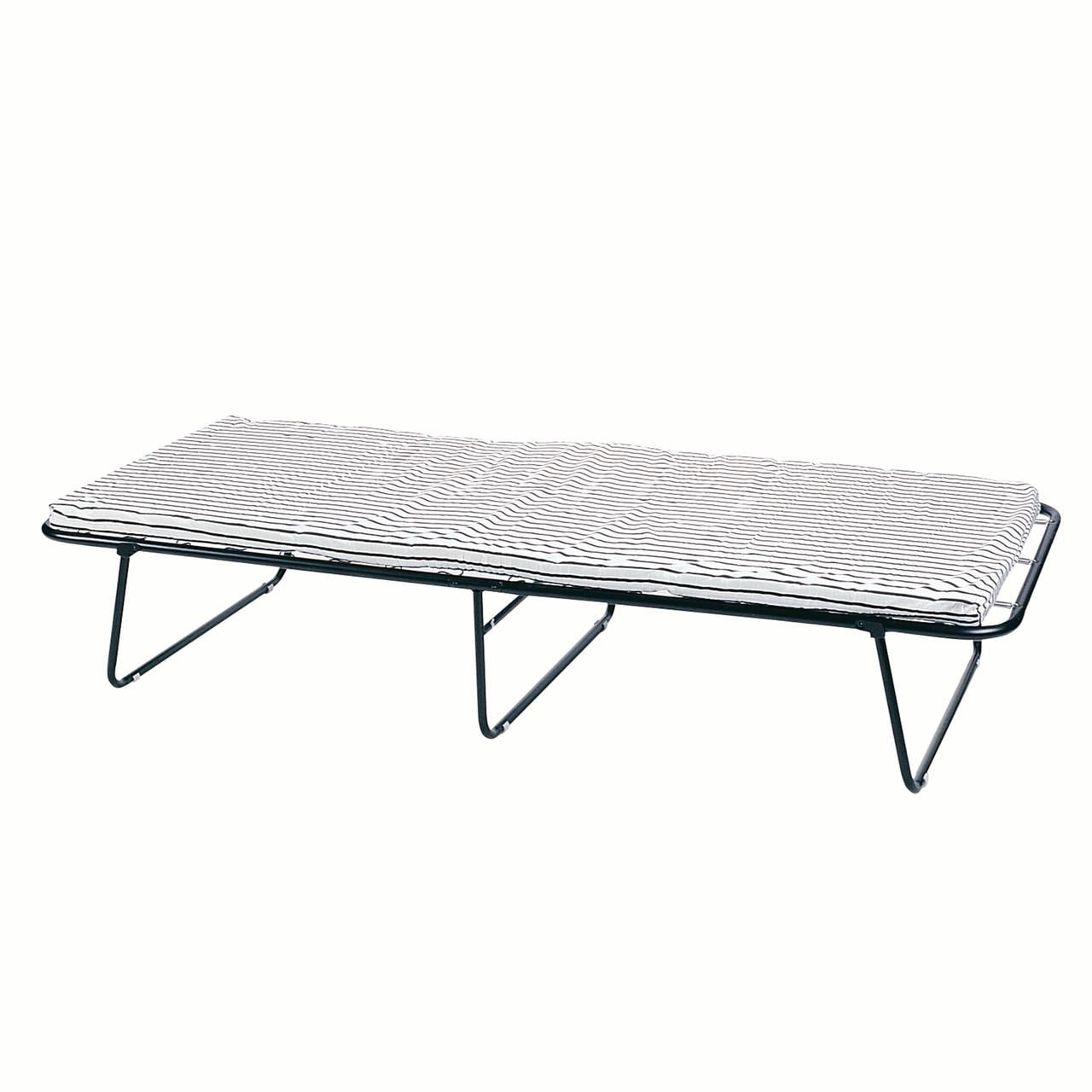 steel cot with mattress