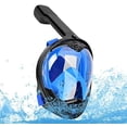 thumbnail image 1 of Full Face Snorkel Mask, with Latest Dry Top System and Safety Breathing System, with Camera Mount for Adults&Kids Black+Blue L/XL, 1 of 7