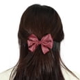 thumbnail image 3 of 1 Pc Lace Hair Claws Lace Bow Hair Clips Large Red Bowknot Hair Clips Hair Accessories for Girls Women, 3 of 7