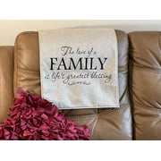 Headrest cover for furniture slipcovers furniture protector headrest for recliners sofa covers theater chairs office chairs chair pads Perfect for gifts Inspirational words "Family"