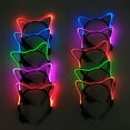 thumbnail image 3 of Eoperou LED Light Cat Ear Hair Hoop Plastic Headband with Anti-Slip Design Men Women Bar Nightclub Hairband Hair Accessory, 3 of 8
