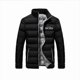 thumbnail image 3 of Thick Men New Warm Parka Jackets Winter Casual Men's Outwear Coats Solid Stand Collar Male Windbreak Cotton Padded Down Jacket, 3 of 5