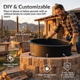 thumbnail image 2 of 36' Round Heavy-Duty Steel Fire Pit Liner Ring, by Sunnydaze Decor, 2 of 10
