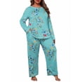 thumbnail image 2 of Cueply Women's Plus Size Pajama Set Long Sleeve Pjs Long Pants Sleepwear Two Piece Loungewear with Pockets, 2 of 7