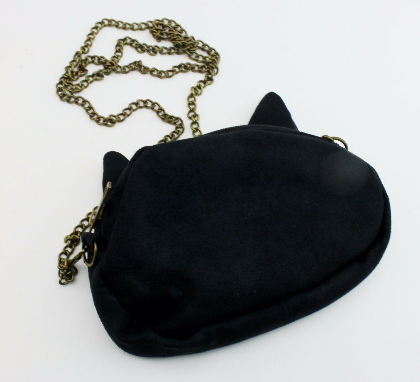 Novelty 3D Print Imitate Cat Face Crossbody Bag Small with Removable Chain Strap 