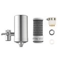 thumbnail image 1 of Stainless Steel Faucet Water Filter, Carbon Block Water Filtration System, Faucet Water Filter, Reduces Chlorine, Bad Taste And Odor, (1 Filters Inclu, 1 of 5