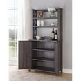 thumbnail image 3 of Bowery Hill Rustic Wood Multi-Storage Kitchen Cabinet in Gray, 3 of 5