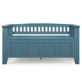 thumbnail image 4 of Simpli Home Acadian SOLID WOOD 48 inch Wide Transitional Entryway Storage Bench in Distressed Coastal Blue, 4 of 13