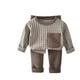 thumbnail image 2 of Cowsor Newborn Girl Clothes Baby Boys Sweatsuit Hooded Fleece Pullover and Pants Outfits Set Winter Loungewear 2 Piece, 2 of 4