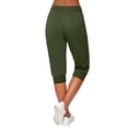 thumbnail image 7 of Lenpel Women's Yoga Capri Joggers Fashion Drawstring Elastic Waist Cropped Pants with Pockets Comfy Lightweight Workout Lounge Pants, 7 of 7