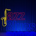 thumbnail image 4 of Handmadetneonsign Jazz Blues Neon Sign, Jazz Blues Led Wall Art Decor, Live Music Room Home Wall Decor, 4 of 5