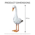thumbnail image 4 of White Goose Statue For Garden Decor, Large Metal Porch Goose Figurine, Farmhouse Outdoor Yard Art Ornament For Patio Lawn, Weather Resistant Sculpture For Home Decoration (24in), 4 of 9