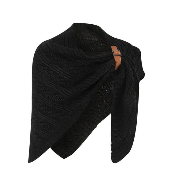 Aoochasliy Winter Scarfs Christmas Clearance Women's Warm Knitting Wool Solid Color Shawl Scarf Scarf