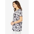 thumbnail image 3 of Woman Within Plus Size Short Sleeve Watercolor Tunic, 3 of 6