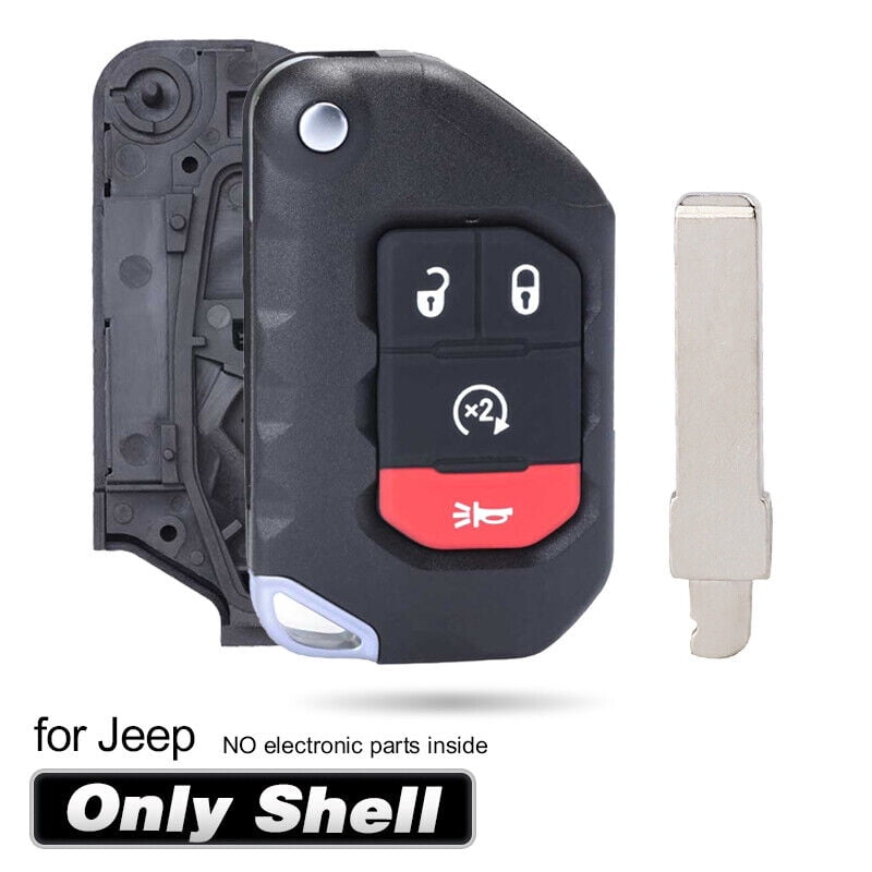 Smart Remote Key shell Case Fob for Jeep Wrangler Gladiator 2018 2019
