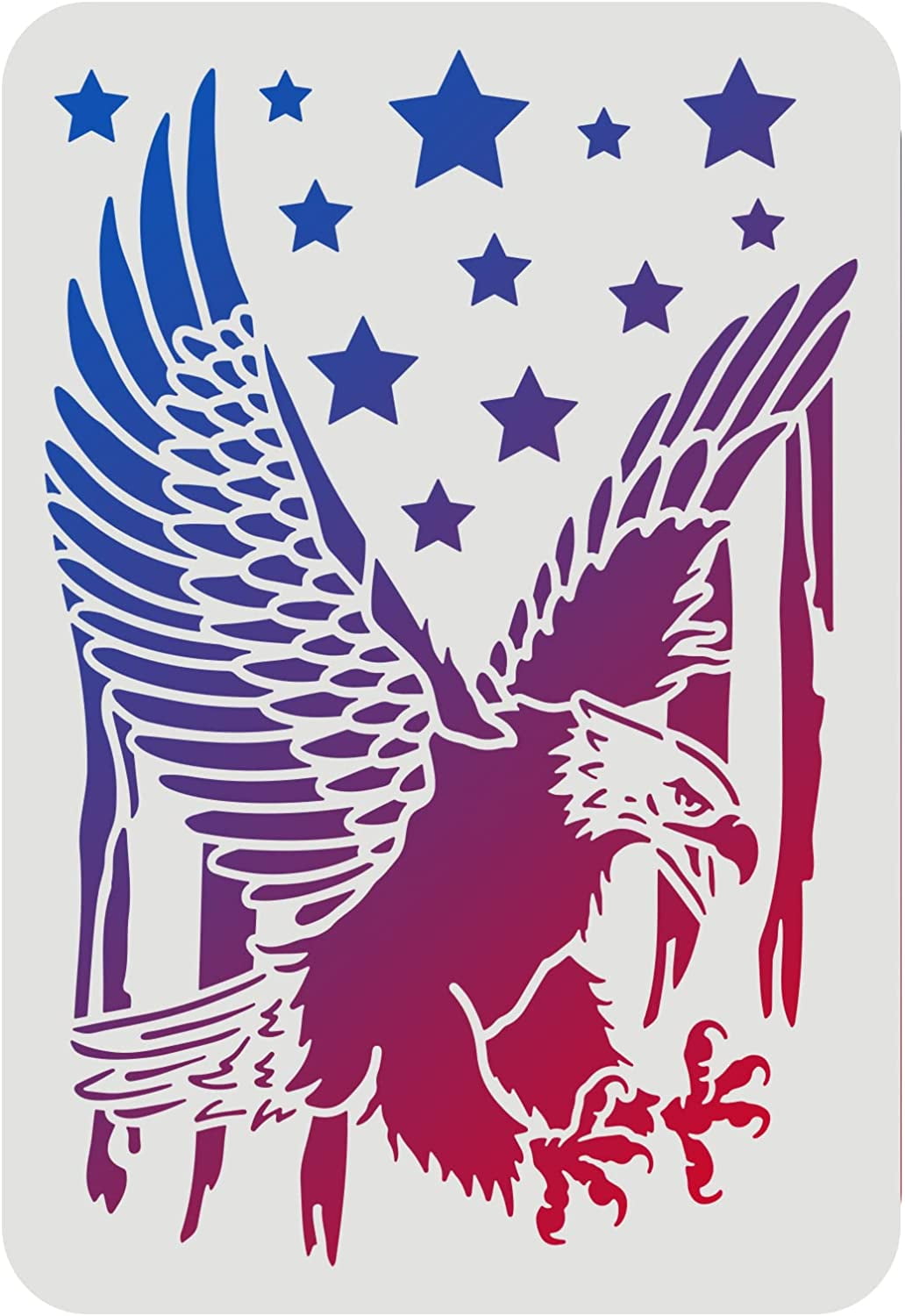 Eagle Stencil A4 Eagle Flag Stencil for Painting Reusable Eagle Pattern ...