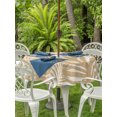thumbnail image 4 of Outdoor Tablecloth with Umbrella Hole Zipper Sand Tan Monstera Round Tablecloth 54" Waterproof Outside Table Cloth Palm Tree Leaf Boho Botanical Tropical Patio Table Cover Tablecloths for Picnic, 4 of 8
