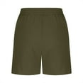 thumbnail image 7 of Bzhegqhd Women Fashion Casual Solid Color Summer Beach Shorts Cotton Shorts Drawstring with Pockets Shorts, 7 of 7