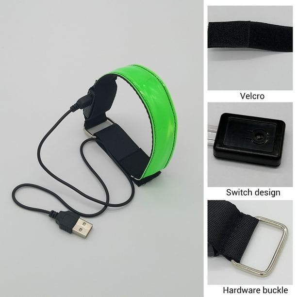 Brazaletes luminosos NikouMX 4 piezas Brazaletes luminosos Brazalete reflectante Pulseras luminosas Tecnología innovadora